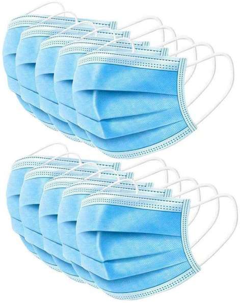 In Stock Disposable Face Mask 3 Ply Air Pollution Protection Comfortable Free Breathing Non-woven FDA CE Mask