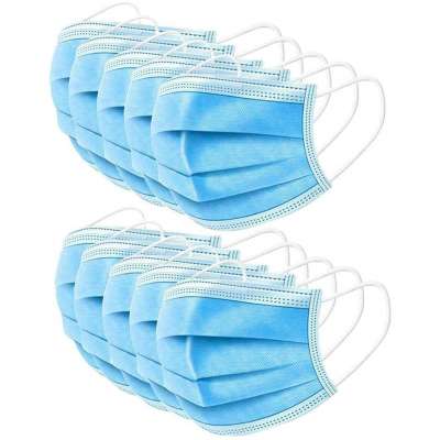 In Stock Disposable Face Mask 3 Ply Air Pollution Protection Comfortable Free Breathing Non-woven FDA CE Mask